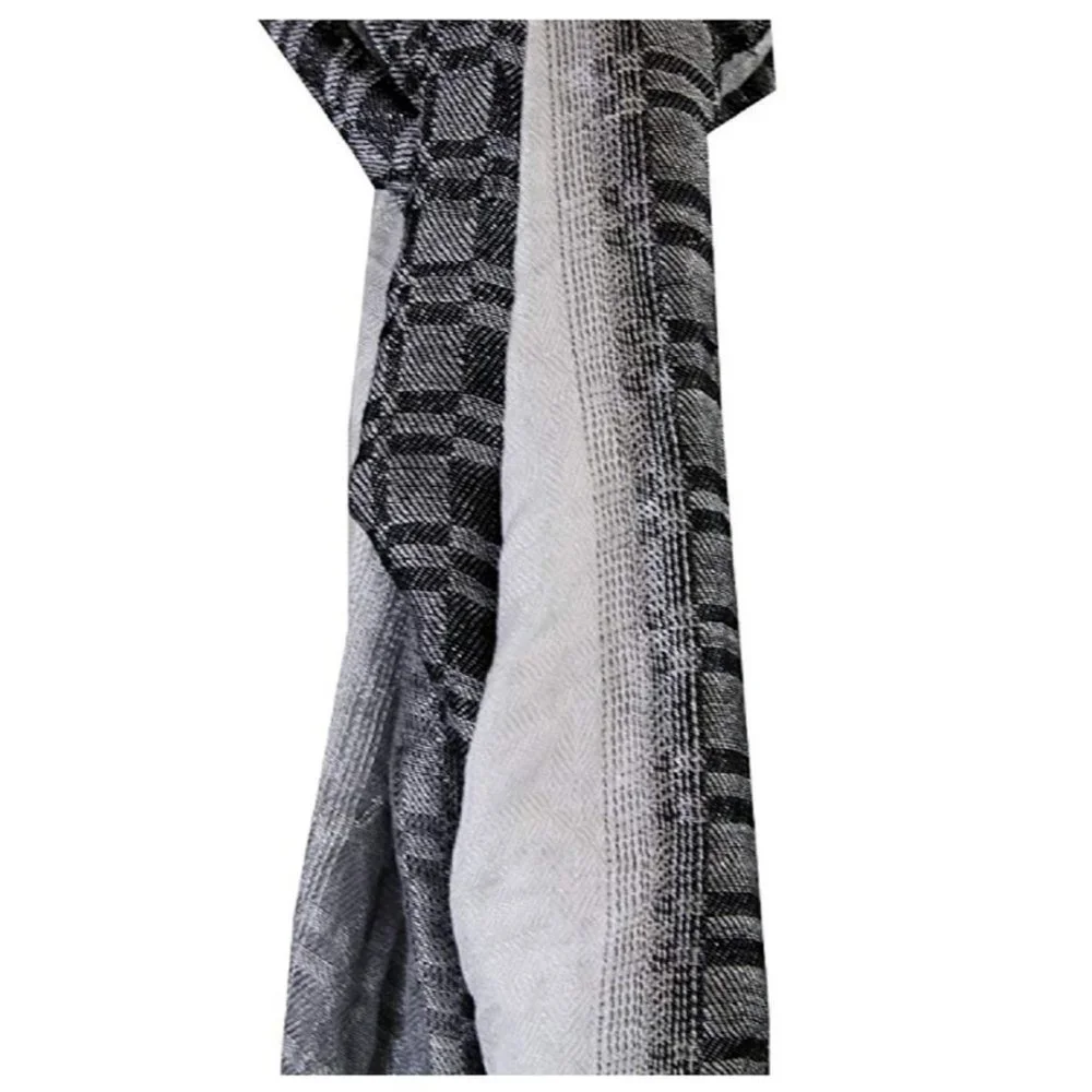 Cejon Yarn Dye Ombre Checks Day Wrap Black Ombre